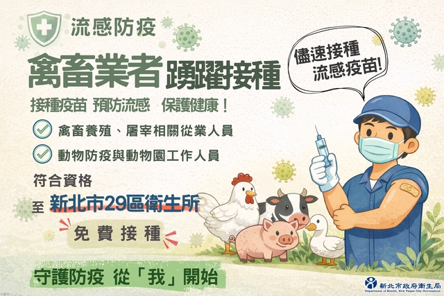 流感疫苗接種宣導圖卡