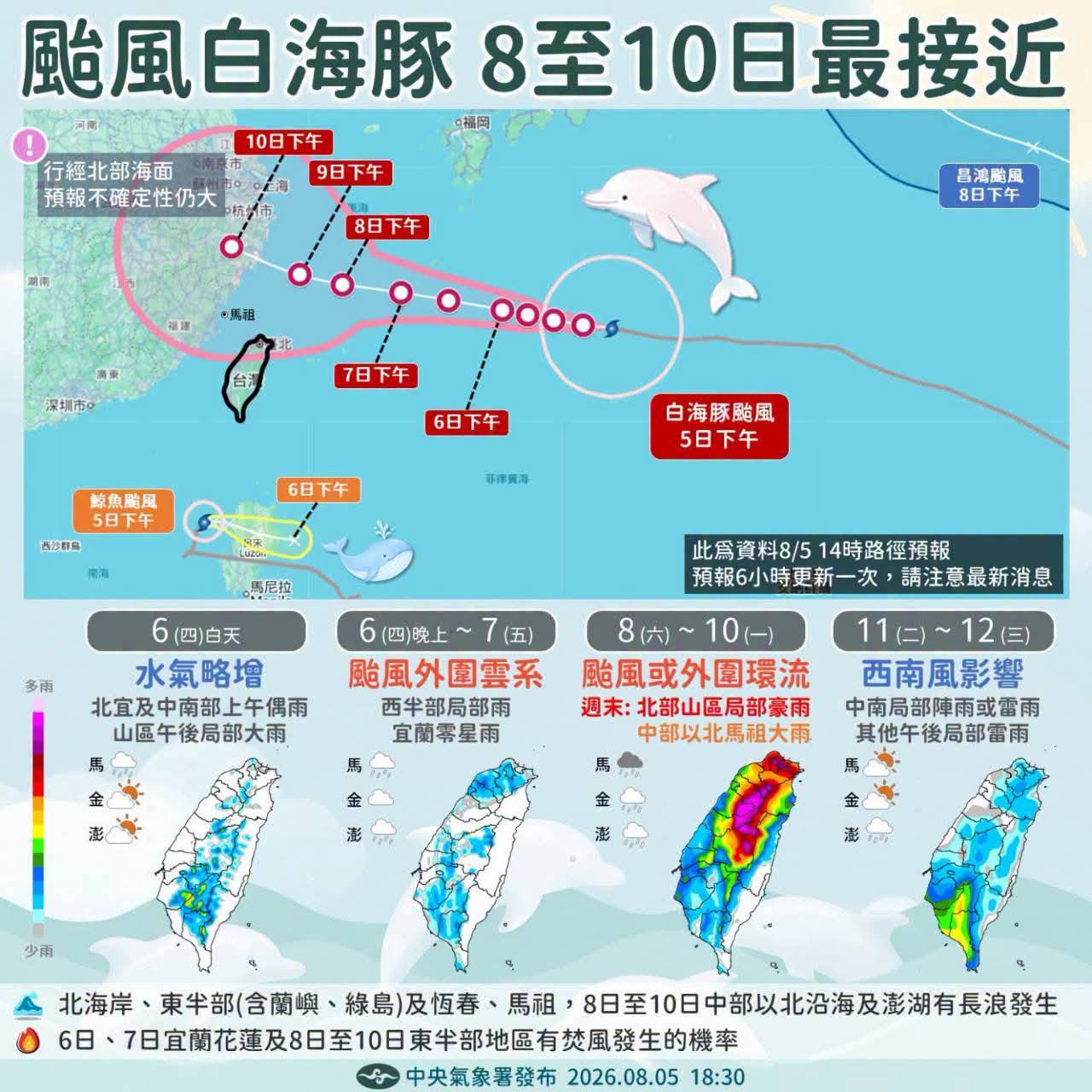 白海豚颱風宣導圖1150806
